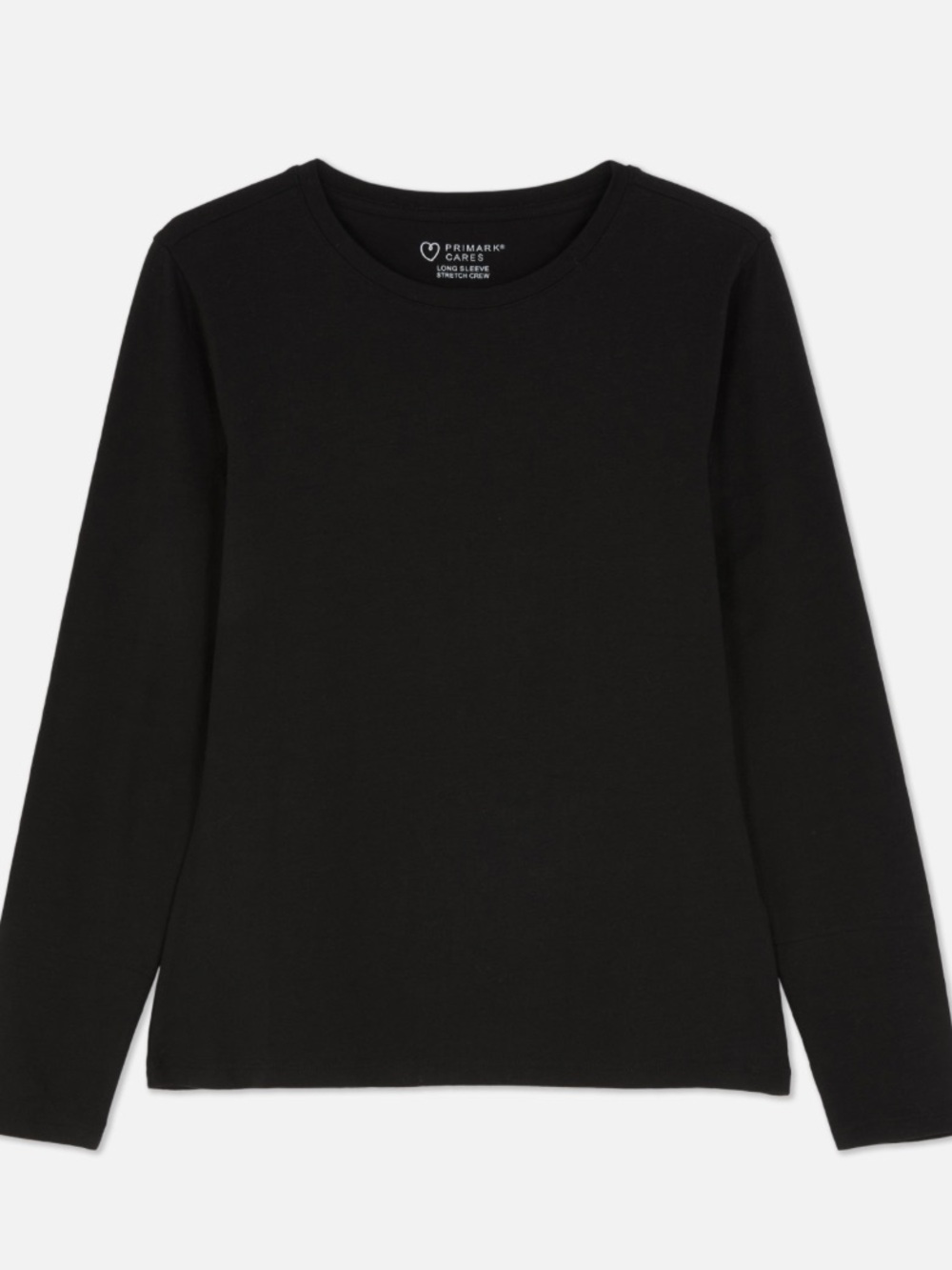 Primark Women's Black Long Sleeve Crew Neck Top